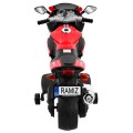 R1 Superbike Elektrické dětské motocyklové červené pomocné kolíky houkačka LED světla