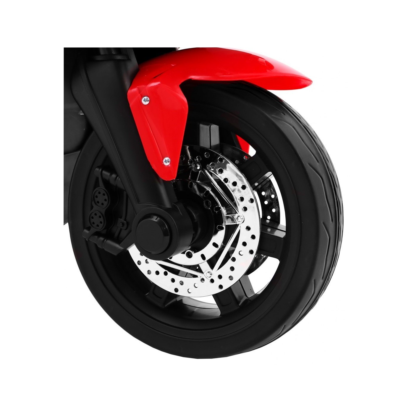 R1 Superbike Elektrické dětské motocyklové červené pomocné kolíky houkačka LED světla