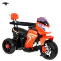 Pusher Bike Elektrická motorka 3v1 Dětská oranžová pěna Audio LED