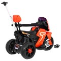 Pusher Bike Elektrická motorka 3v1 Dětská oranžová pěna Audio LED