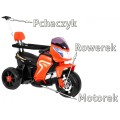 Pusher Bike Elektrická motorka 3v1 Dětská oranžová pěna Audio LED