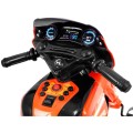 Pusher Bike Elektrická motorka 3v1 Dětská oranžová pěna Audio LED