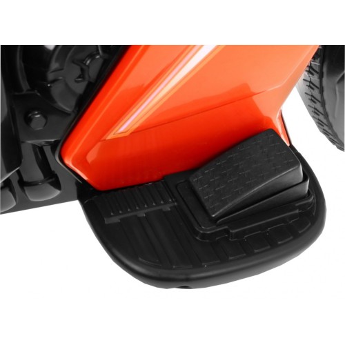 Pusher Bike Elektrická motorka 3v1 Dětská oranžová pěna Audio LED