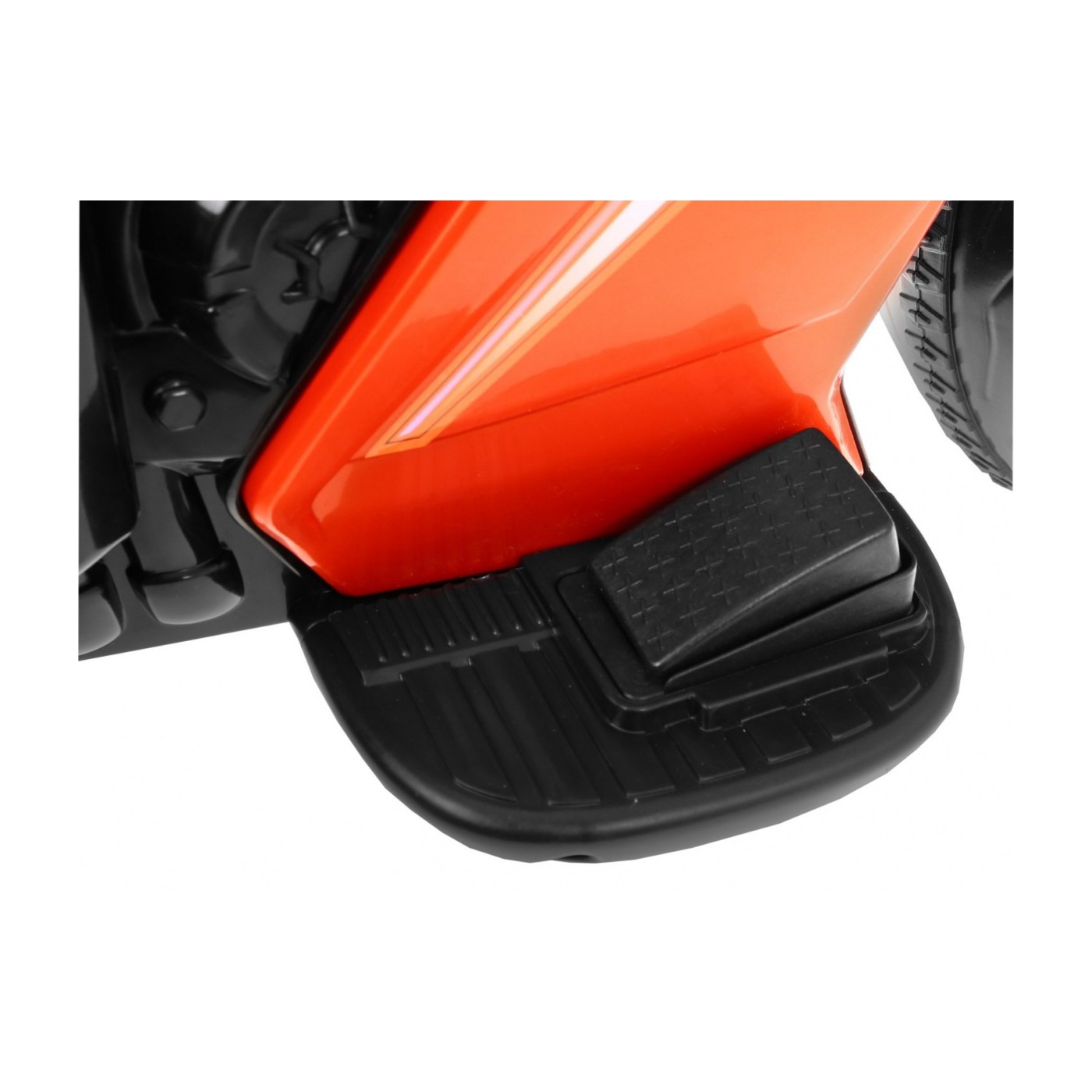 Pusher Bike Elektrická motorka 3v1 Dětská oranžová pěna Audio LED