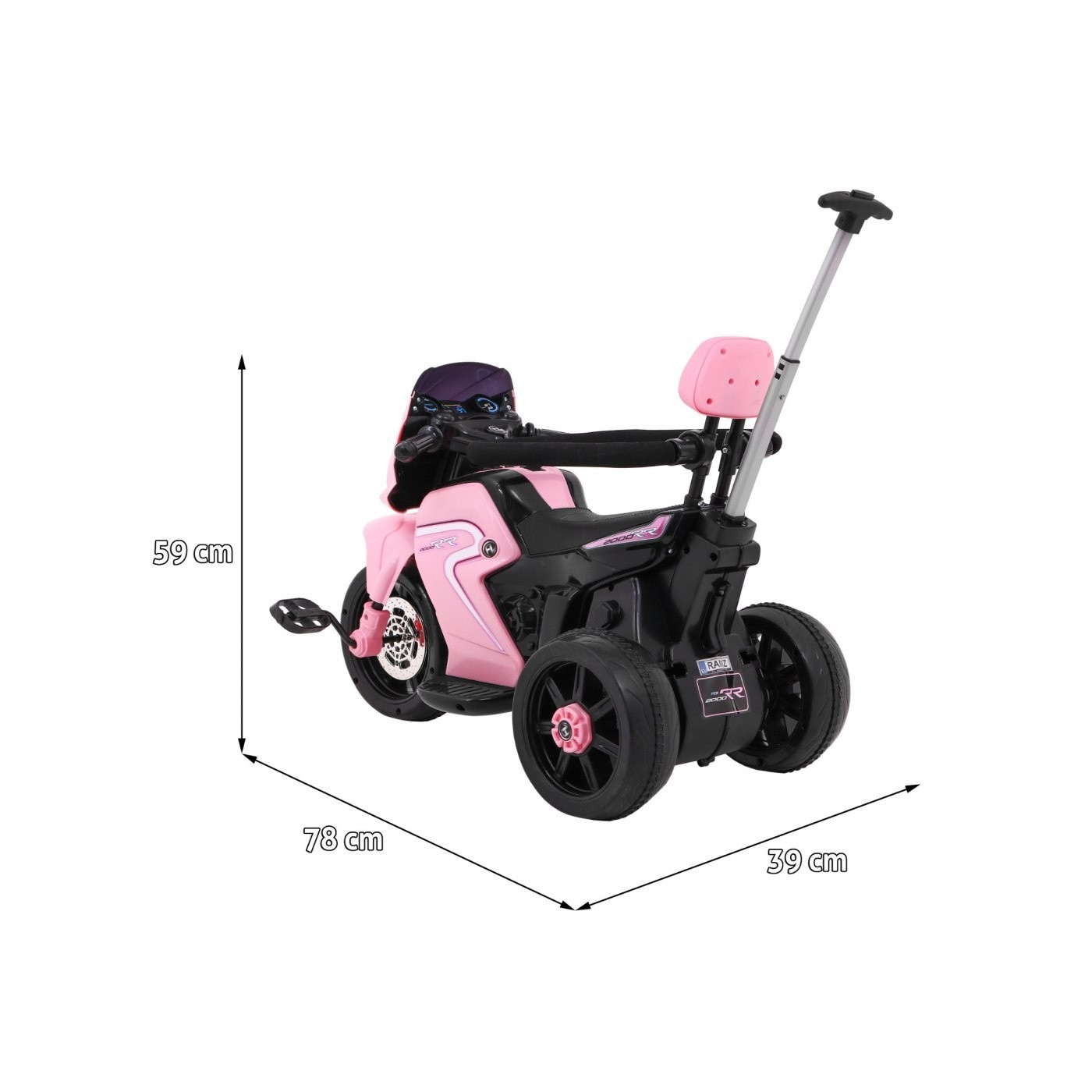 Růžový posunovač motocyklu