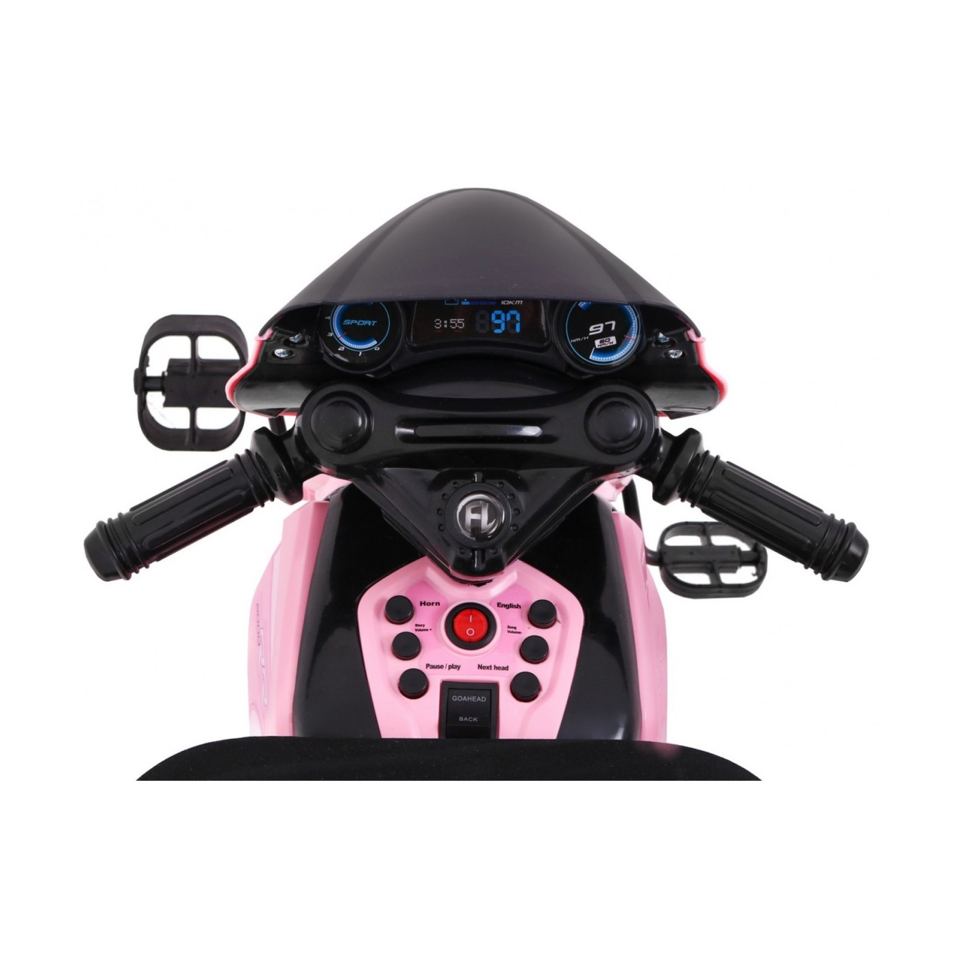 Růžový posunovač motocyklu