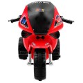 RR1000 Dětský elektrický tříkolový motor červený + houkačky + světla + úložný box