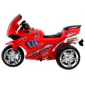 RR1000 Dětský elektrický tříkolový motor červený + houkačky + světla + úložný box