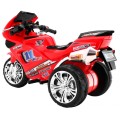 RR1000 Dětský elektrický tříkolový motor červený + houkačky + světla + úložný box