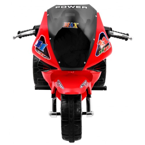 RR1000 Dětský elektrický tříkolový motor červený + houkačky + světla + úložný box