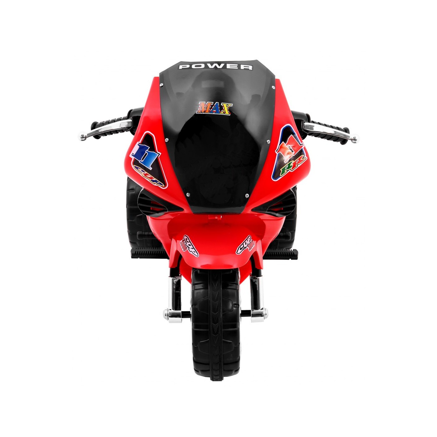 RR1000 Dětský elektrický tříkolový motor červený + houkačky + světla + úložný box