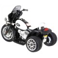 Dětský akumulátorový chopper motorka černá + 3 kola + zvukové LED světlo