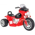 Dětský akumulátorový chopper motocykl červený + 3 kola + zvukové LED světlo