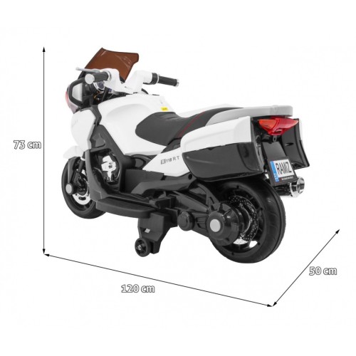 Motocyklový závodník bílý