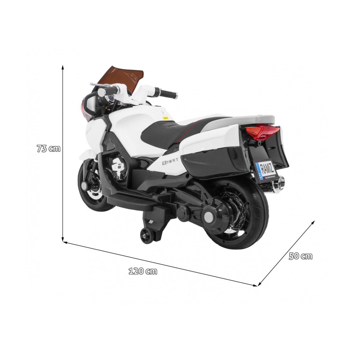Motocyklový závodník bílý
