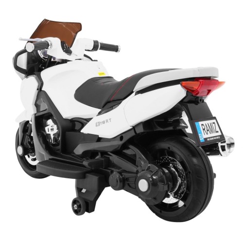 Motocyklový závodník bílý