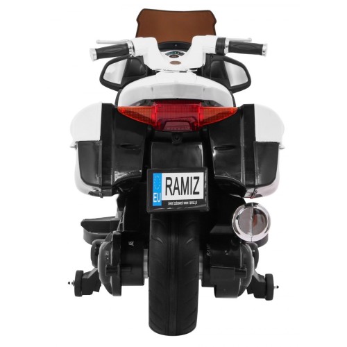 Motocyklový závodník bílý