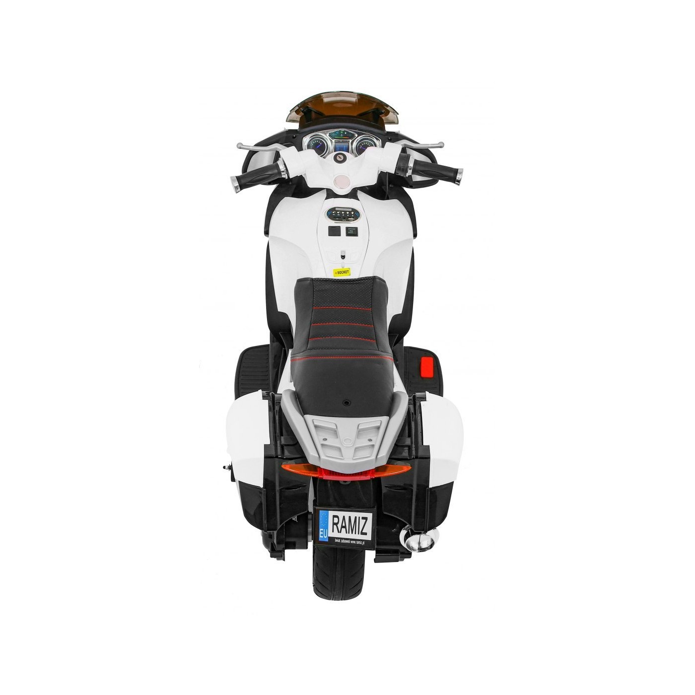Motocyklový závodník bílý