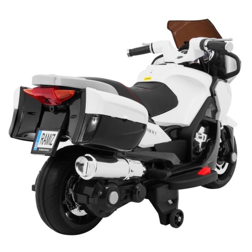 Motocyklový závodník bílý