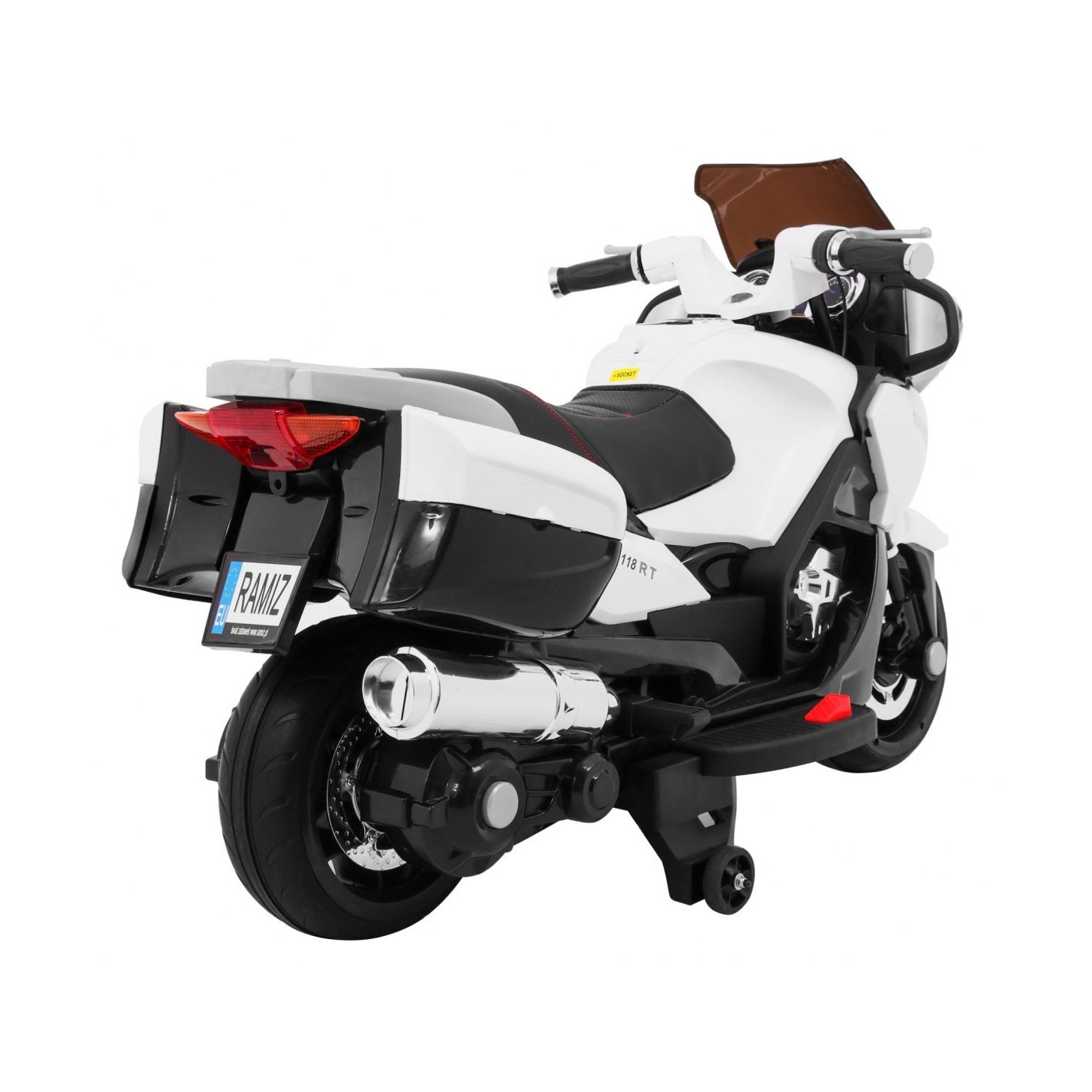 Motocyklový závodník bílý