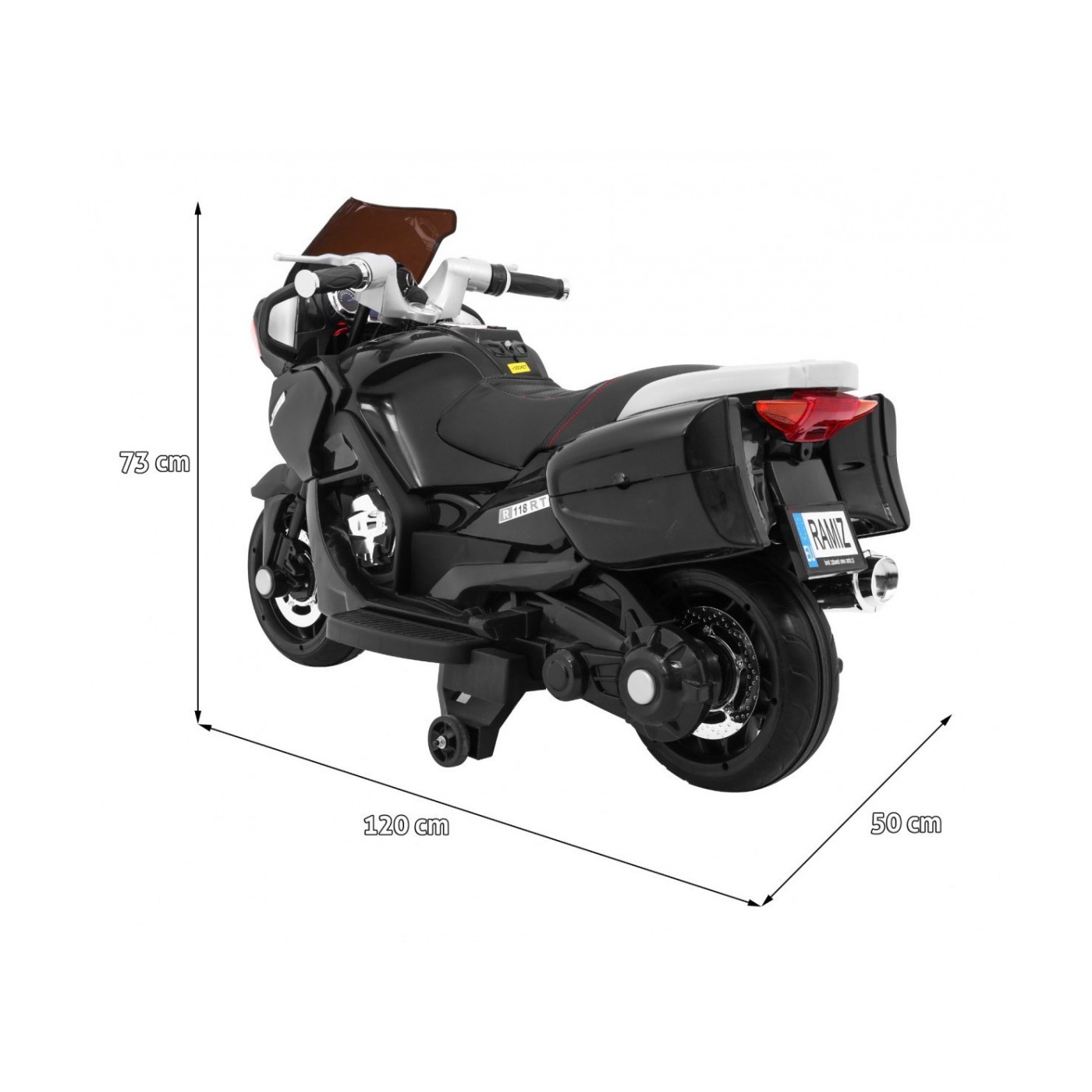 Motocykl závodník černý