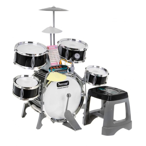 Hudební sada Bicí + Klávesnice + Mikrofon pro děti 3+ Osvětlené bicí