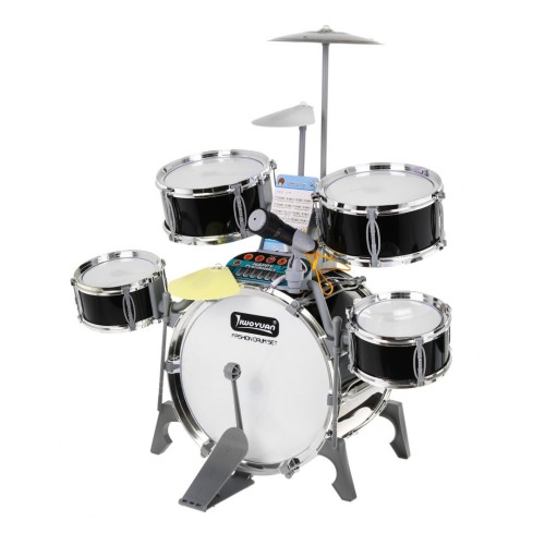 Hudební sada Bicí + Klávesnice + Mikrofon pro děti 3+ Osvětlené bicí