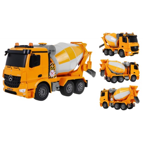 Mercedes-Benz Arocs Dětská míchačka betonu 6+ Dálkové ovládání Model 1:20 Zvuky Světla