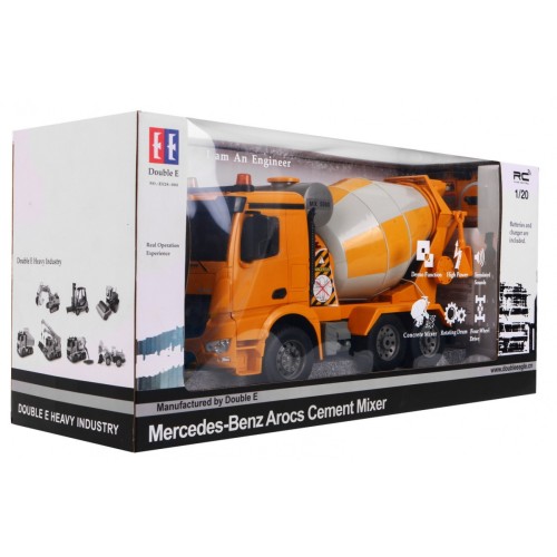 Mercedes-Benz Arocs Dětská míchačka betonu 6+ Dálkové ovládání Model 1:20 Zvuky Světla