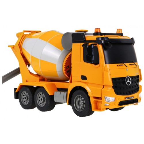 Mercedes-Benz Arocs Dětská míchačka betonu 6+ Dálkové ovládání Model 1:20 Zvuky Světla