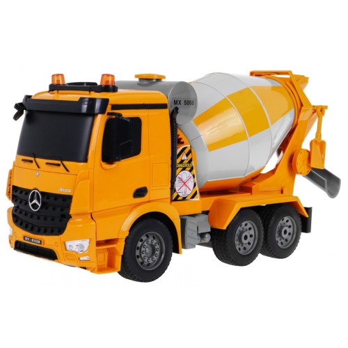 Mercedes-Benz Arocs Dětská míchačka betonu 6+ Dálkové ovládání Model 1:20 Zvuky Světla