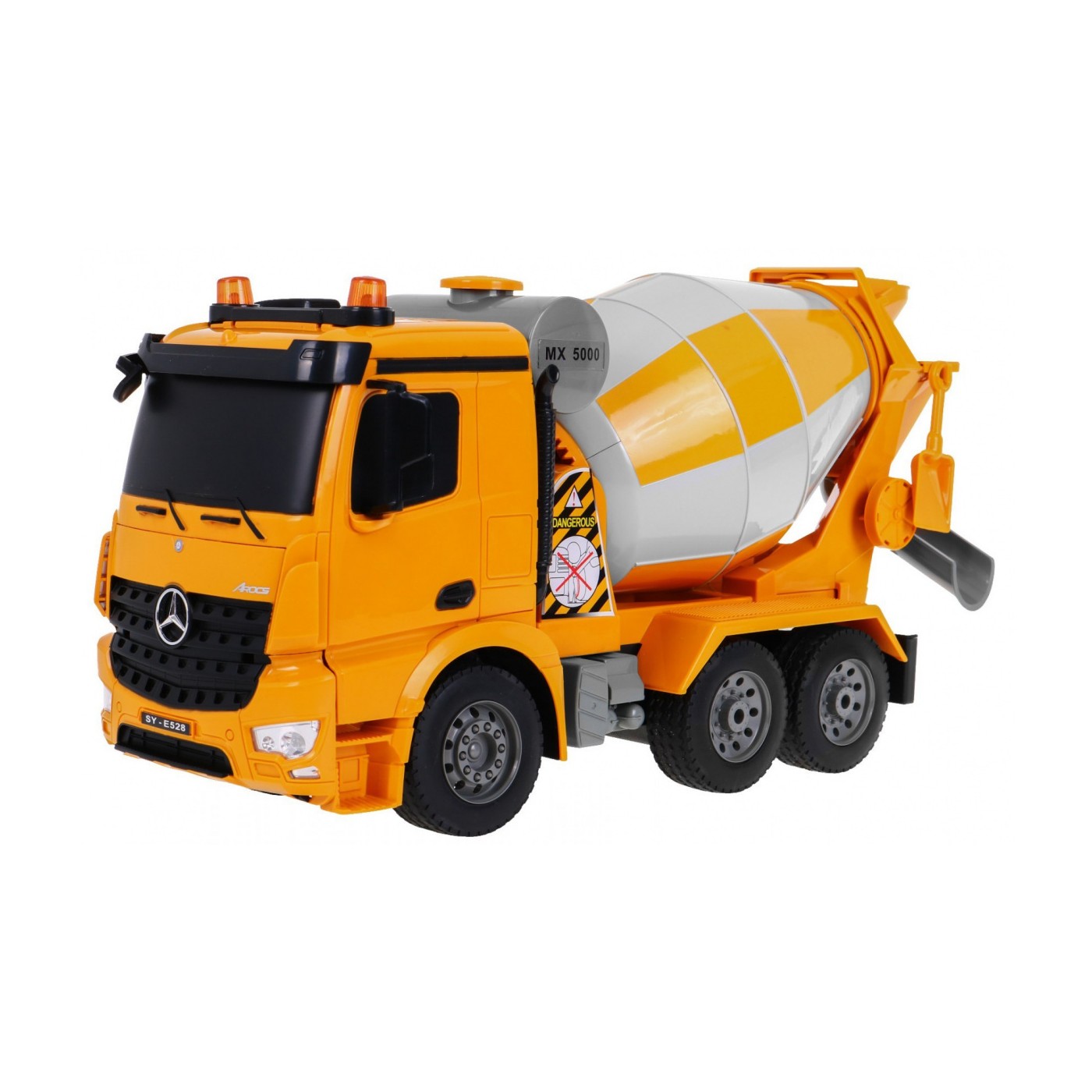 Mercedes-Benz Arocs Dětská míchačka betonu 6+ Dálkové ovládání Model 1:20 Zvuky Světla