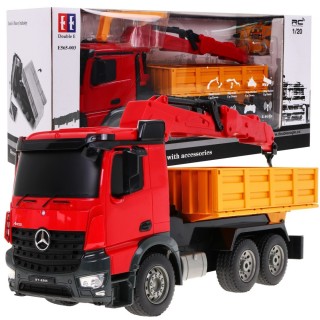 Dětský jeřáb Truck HDS 6+ Mercedes-Benz Arocs Dálkové ovládání 1:20 Pohyblivé díly