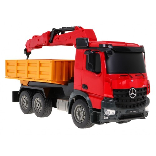 Dětský jeřáb Truck HDS 6+ Mercedes-Benz Arocs Dálkové ovládání 1:20 Pohyblivé díly