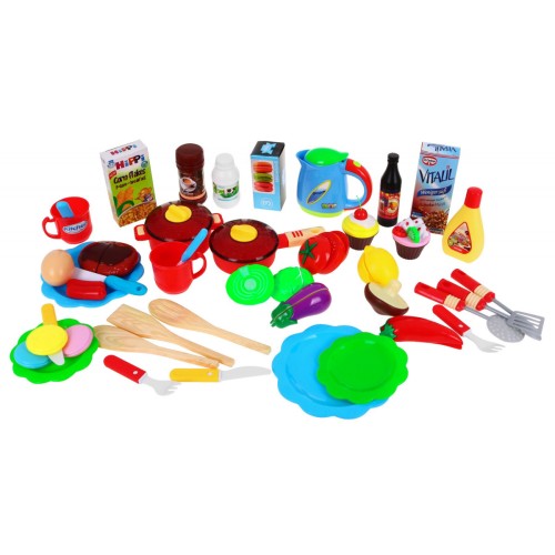 Obrovská modrá dětská kuchyně 3+ interaktivní hořáky + vodovodní baterie + audio panel + příslušenství
