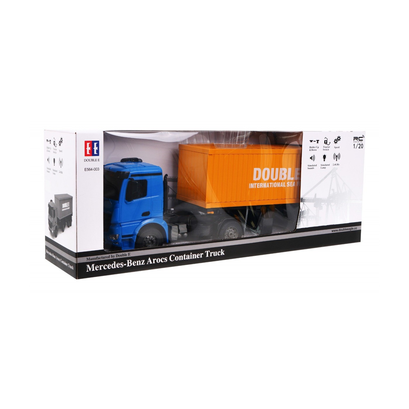 Autíčko  R/C Mercedes-Benz Arocs 2.4G Přívěs s Doub kontejnerem