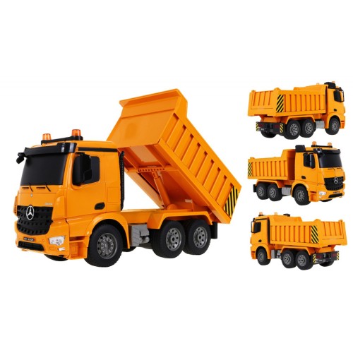 Sklápěč Mercedes-Benz Arocs pro děti 6+ dálkové ovládání model 1:20 Zvuky Světla