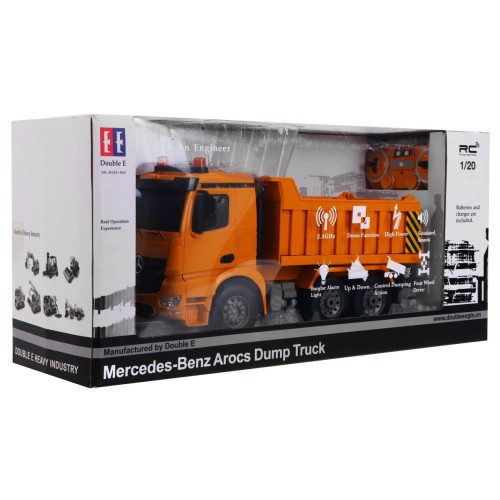 Sklápěč Mercedes-Benz Arocs pro děti 6+ dálkové ovládání model 1:20 Zvuky Světla