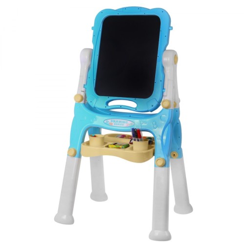 Velká oboustranná tabule pro děti 3+ modrá + tabule magnetická + příslušenství