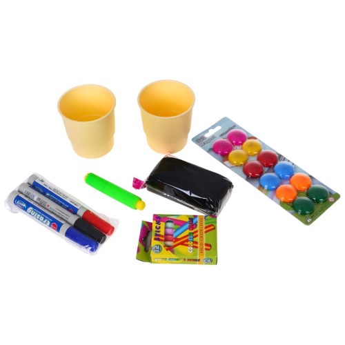 Velká oboustranná tabule pro děti 3+ modrá + tabule magnetická + příslušenství