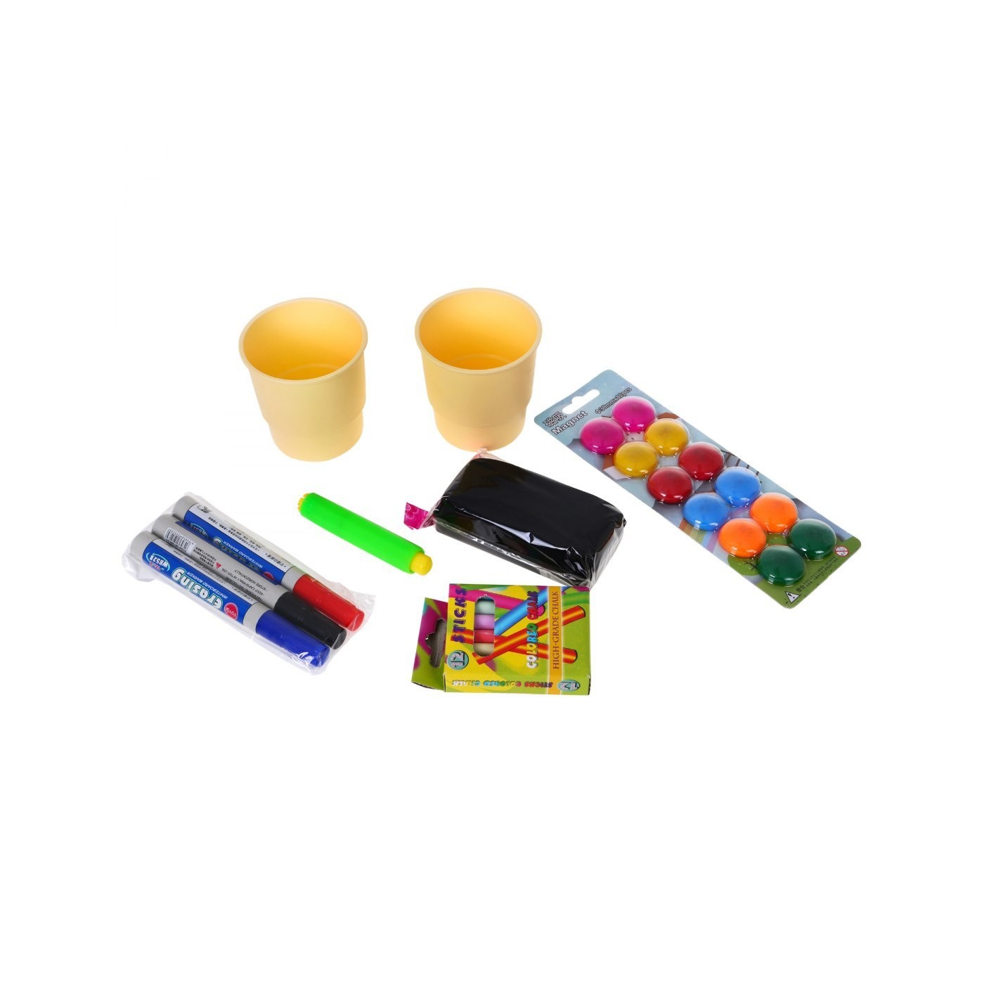 Velká oboustranná tabule pro děti 3+ modrá + tabule magnetická + příslušenství