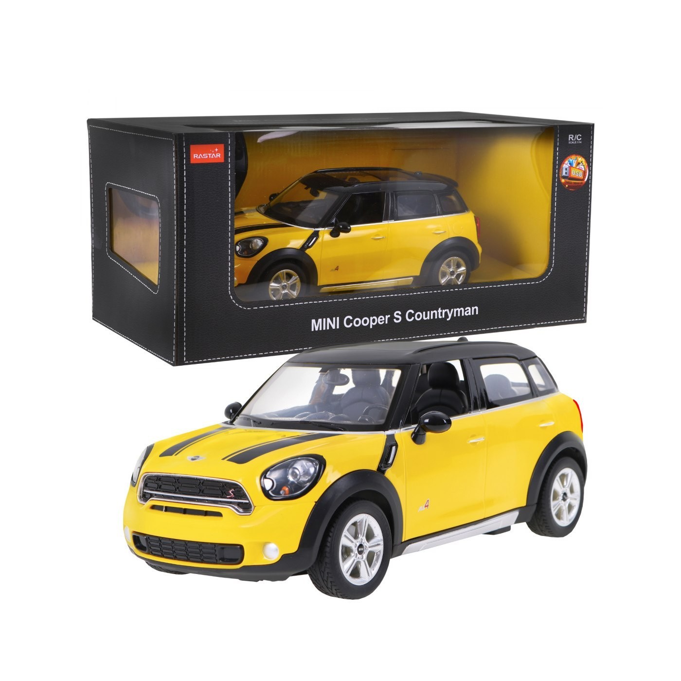 Autíčko R/C Mini Countryman ZOLTY 1:14 RASTAR