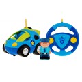 Dálkové ovládání Dětské policejní auto 3+ Dálkové ovládání Volant Policejní figurka Zvuky Světla