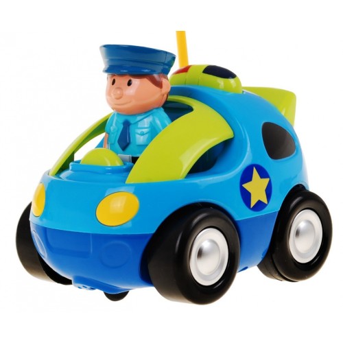 Dálkové ovládání Dětské policejní auto 3+ Dálkové ovládání Volant Policejní figurka Zvuky Světla