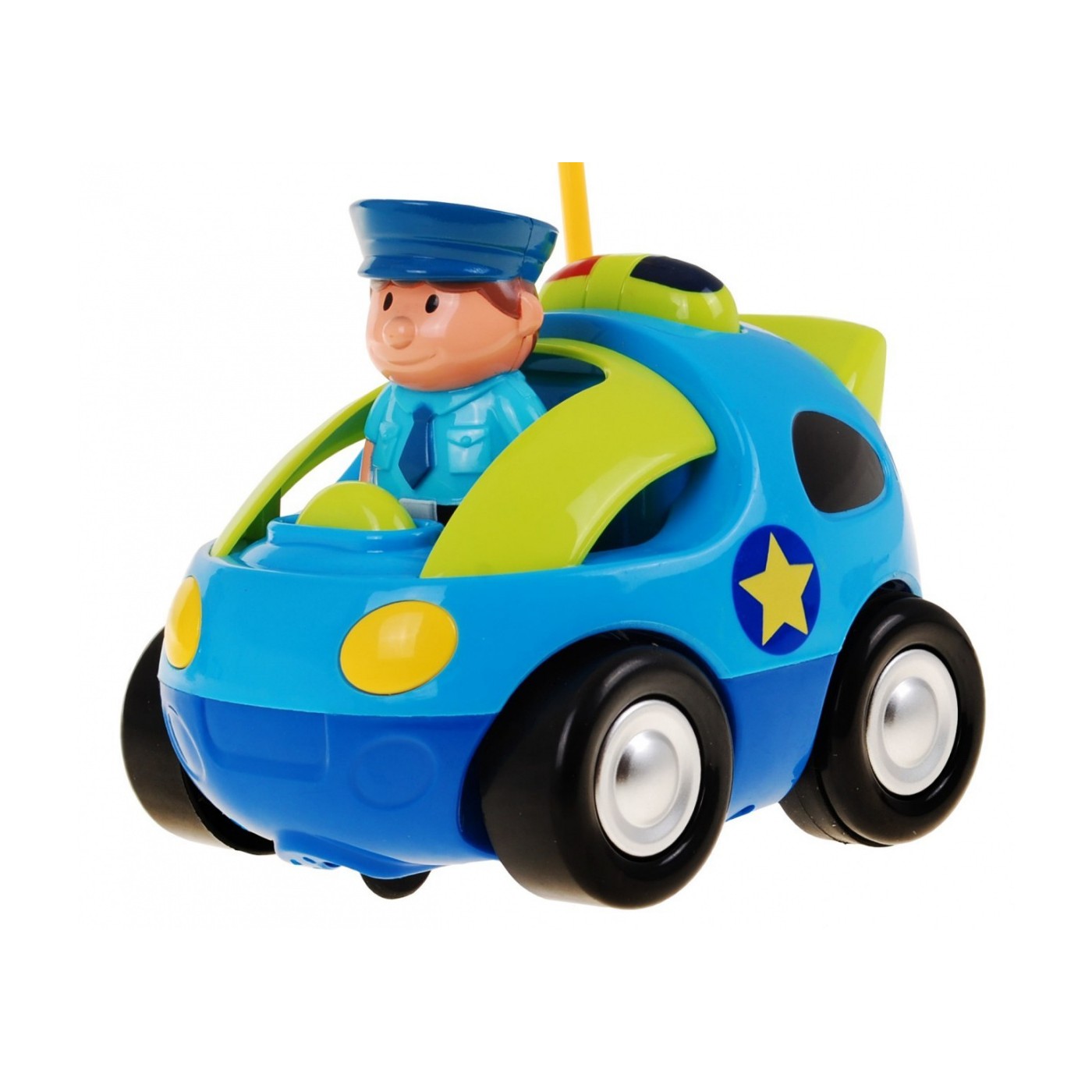 Dálkové ovládání Dětské policejní auto 3+ Dálkové ovládání Volant Policejní figurka Zvuky Světla