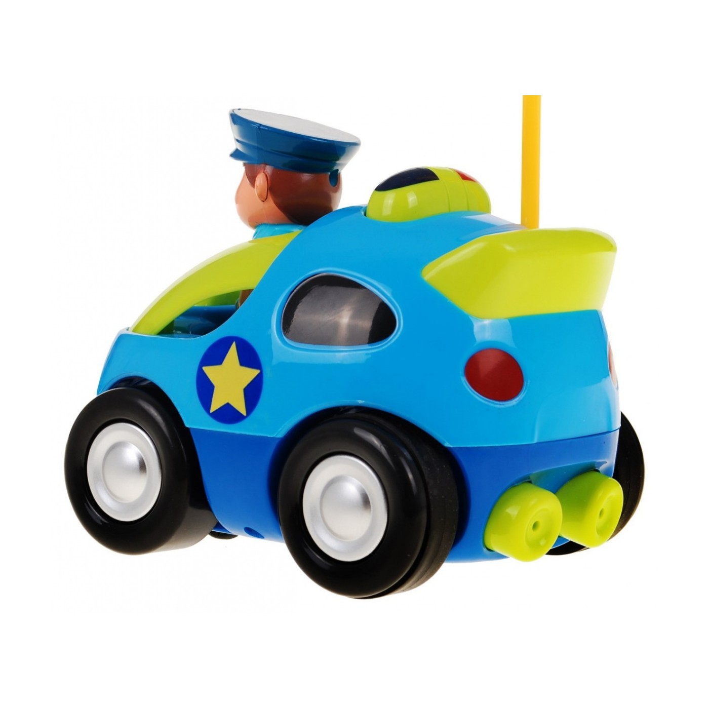 Dálkové ovládání Dětské policejní auto 3+ Dálkové ovládání Volant Policejní figurka Zvuky Světla