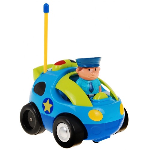 Dálkové ovládání Dětské policejní auto 3+ Dálkové ovládání Volant Policejní figurka Zvuky Světla