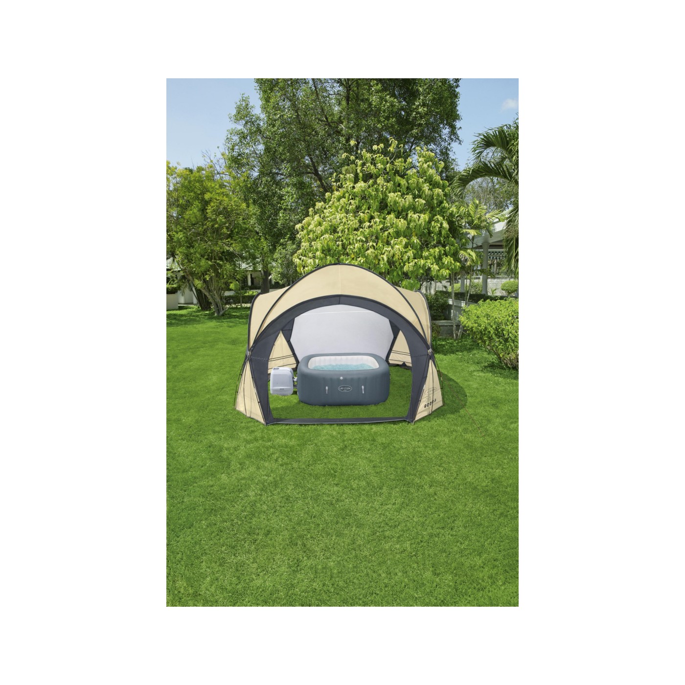 Lay-Z-Spa jacuzzi stan ochranný pavilon 390X390X255CM BESTWAY moskytiéry odnímatelné dveře
