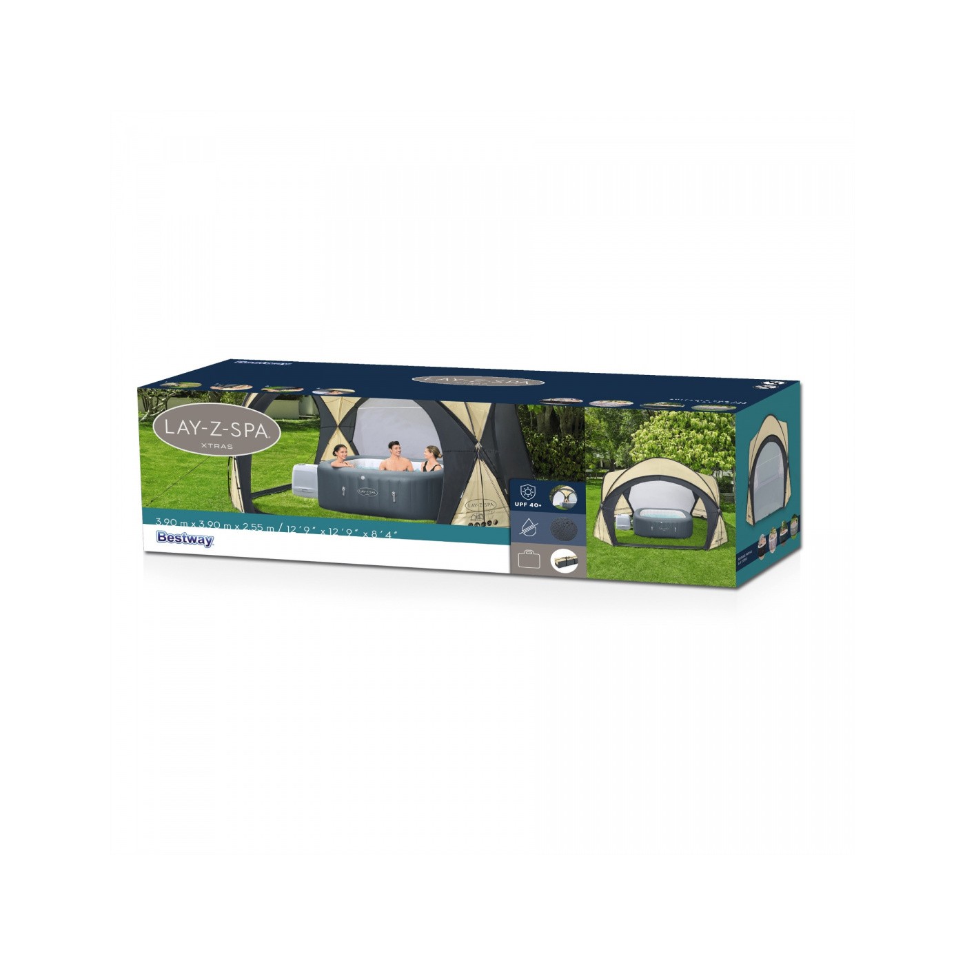 Lay-Z-Spa jacuzzi stan ochranný pavilon 390X390X255CM BESTWAY moskytiéry odnímatelné dveře