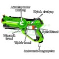 Sada 2 laserových zbraní a 2 dětských masek 8+ laserový štítek Moro 4 týmy + 4 zbraně